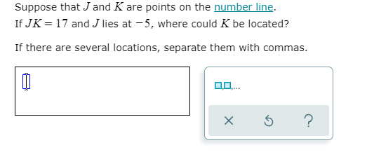 Suppose that / and K are points on the number