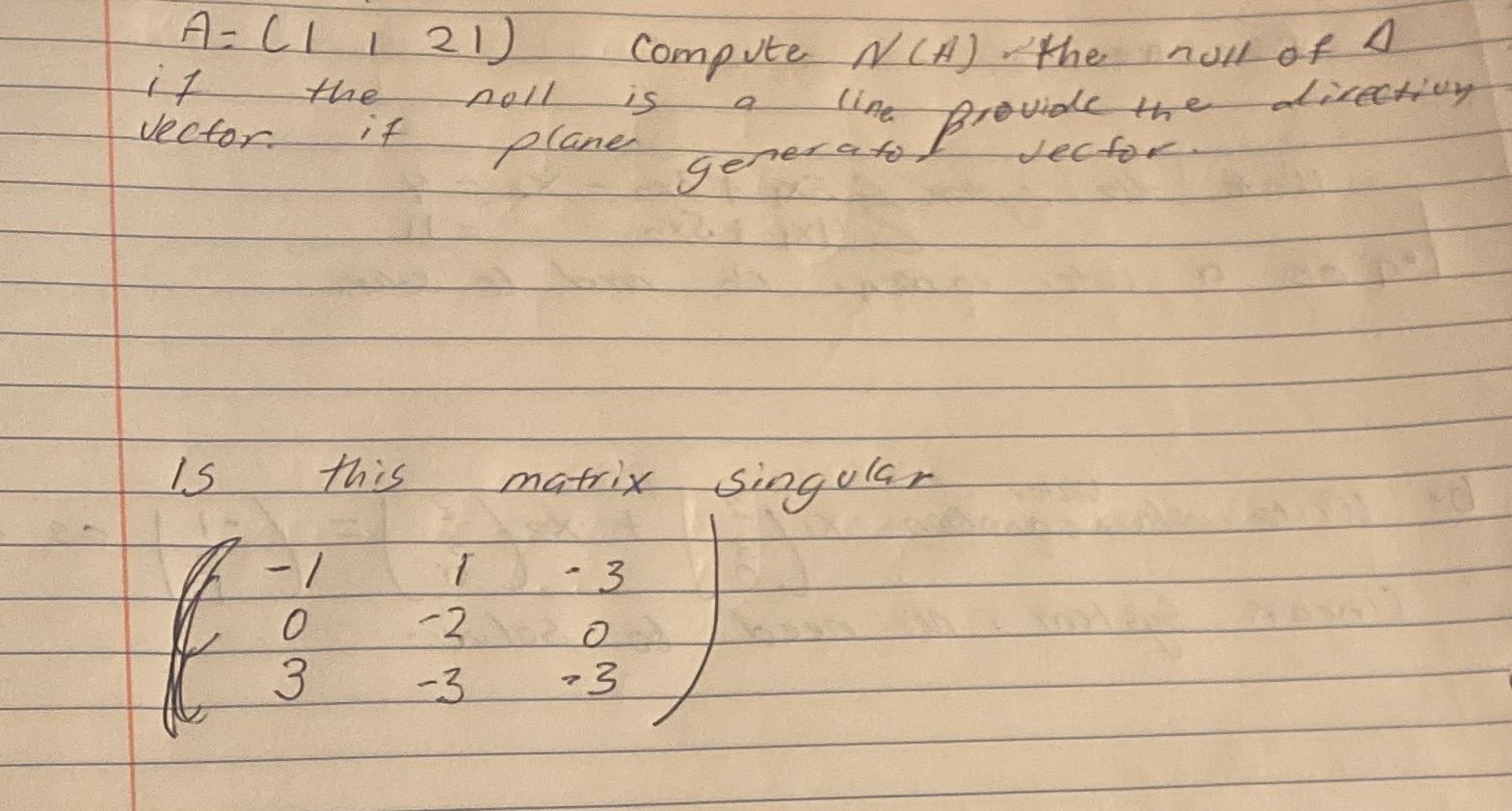 A= (1 1 2 1) Please explain A= (1 1 21) Compute