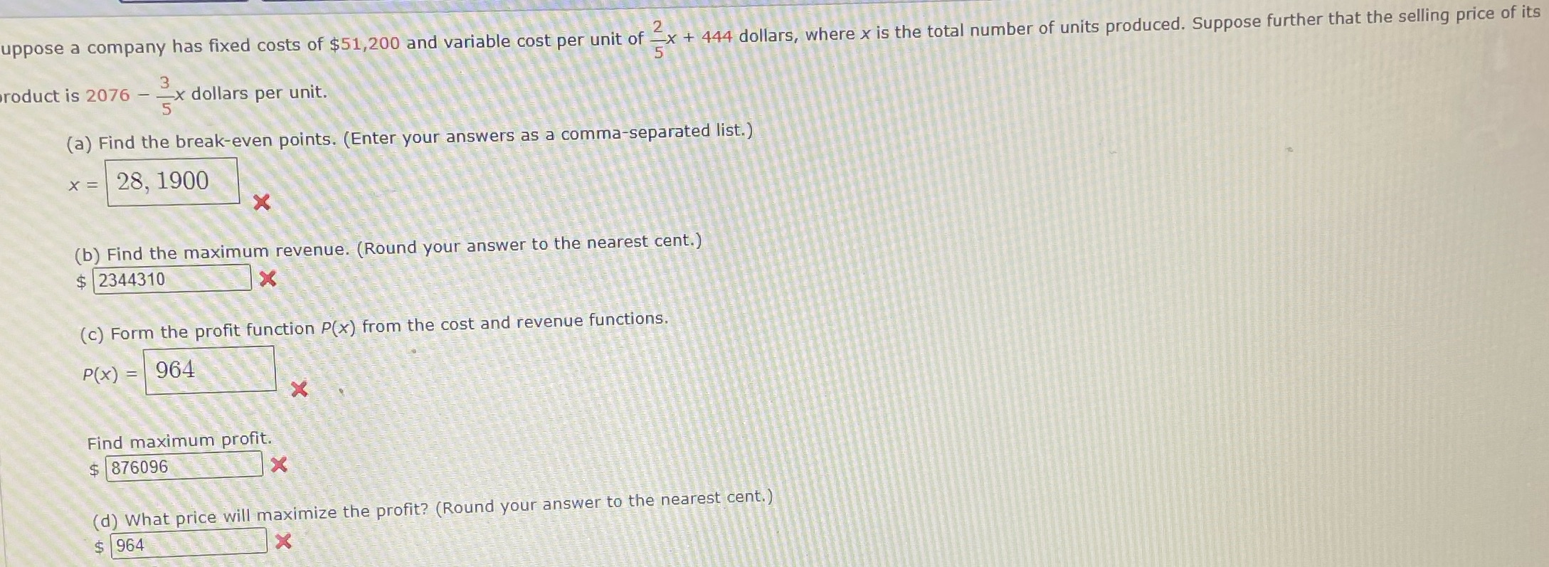 uppose a company has fixed costs of $51,200 and