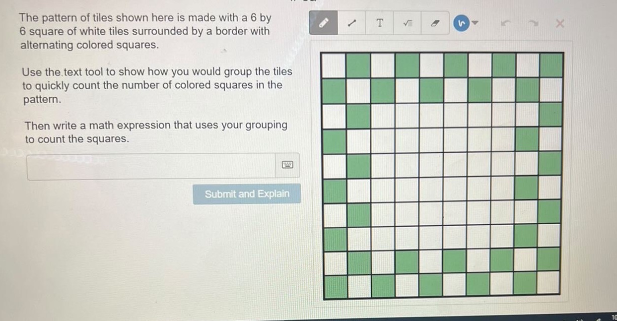 The pattern of tiles shown here is made with a 6