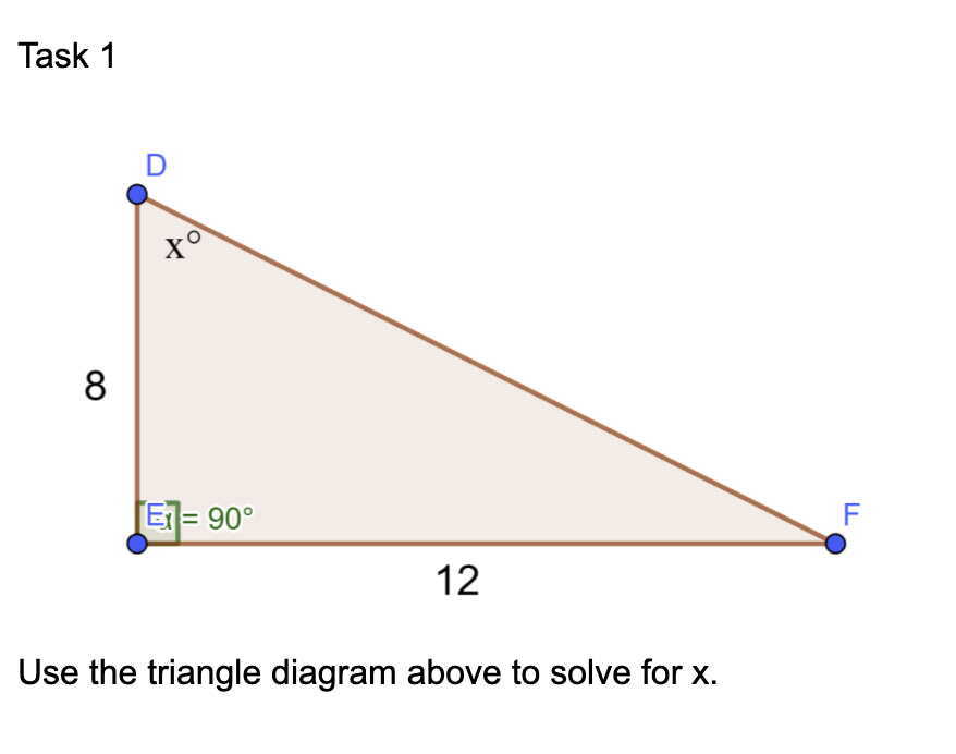 Help with attached question using trig Task 1 D
