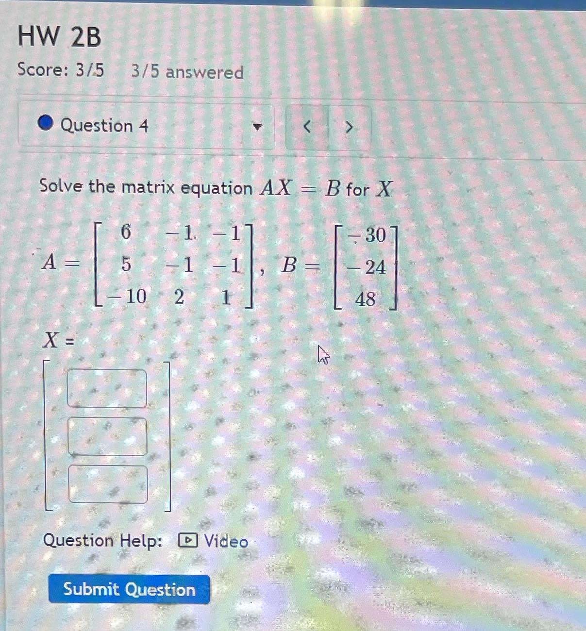 Please help me HW 2B Score: 3/5 3/5 answered