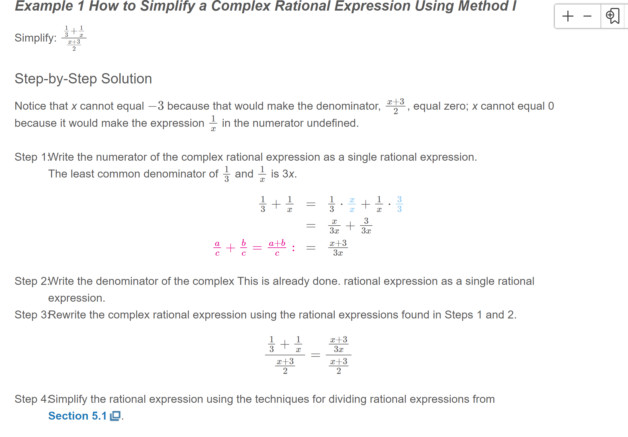 Example 3 How to Simplify a Complex Rational