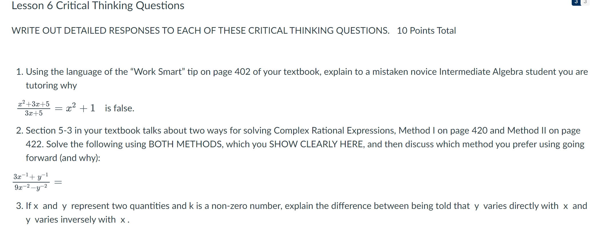 Example 3 How to Simplify a Complex Rational