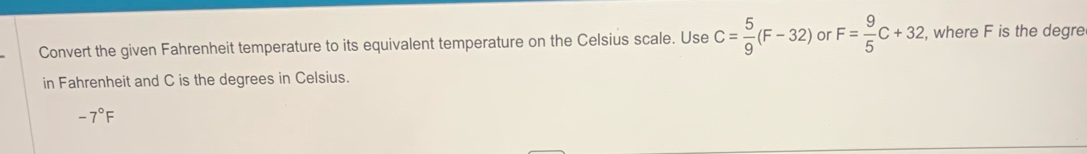 Convert the given Fahrenheit temperature to its