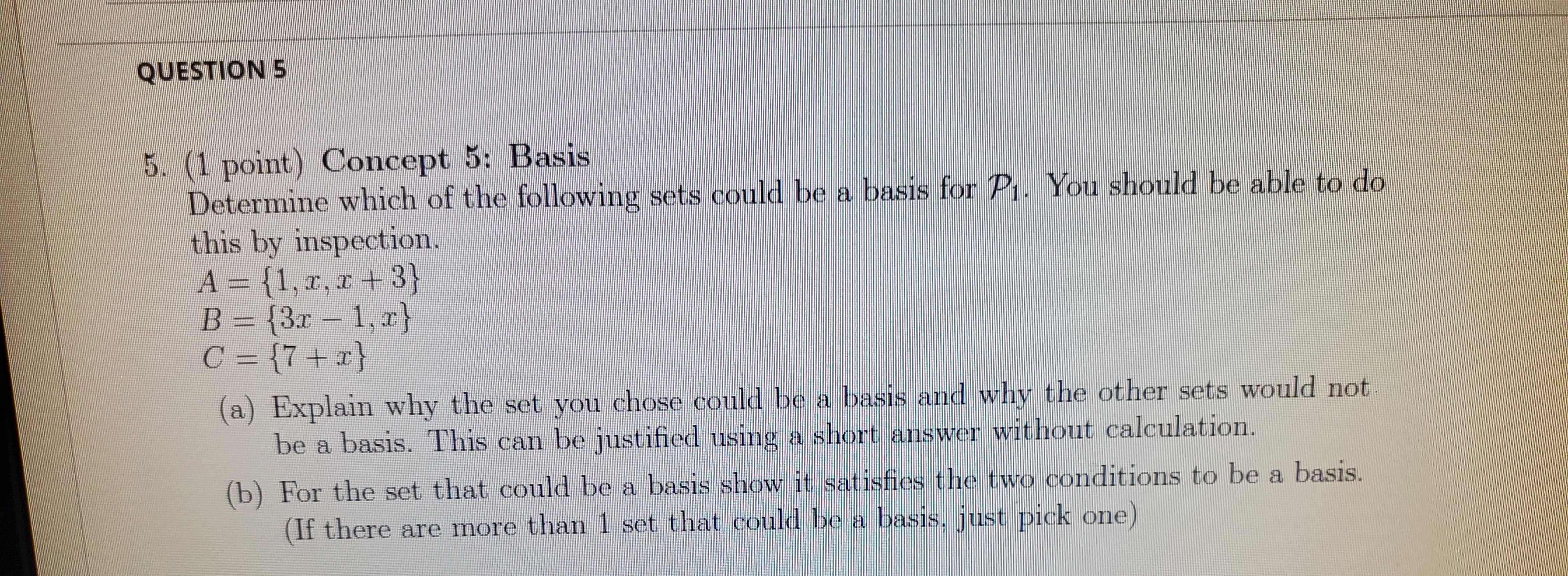 please see attached question 5 answer with the