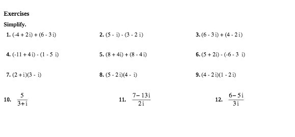 Exercises Simplify. 1. (-4+ 20) + (6 -31) 2. (5 -