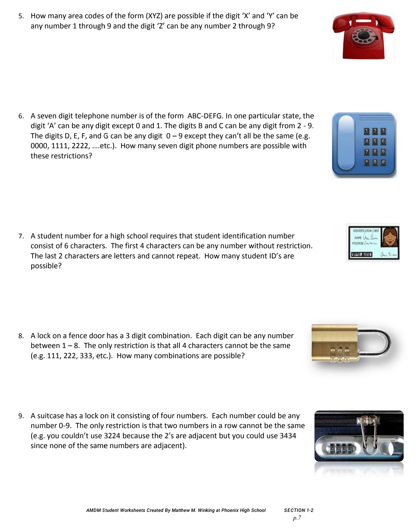 take your time 5. How many area codes of the form