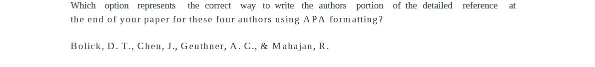 Which option represents the correct way to write