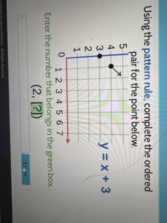 Using the pattern rule, complete the ordered pair