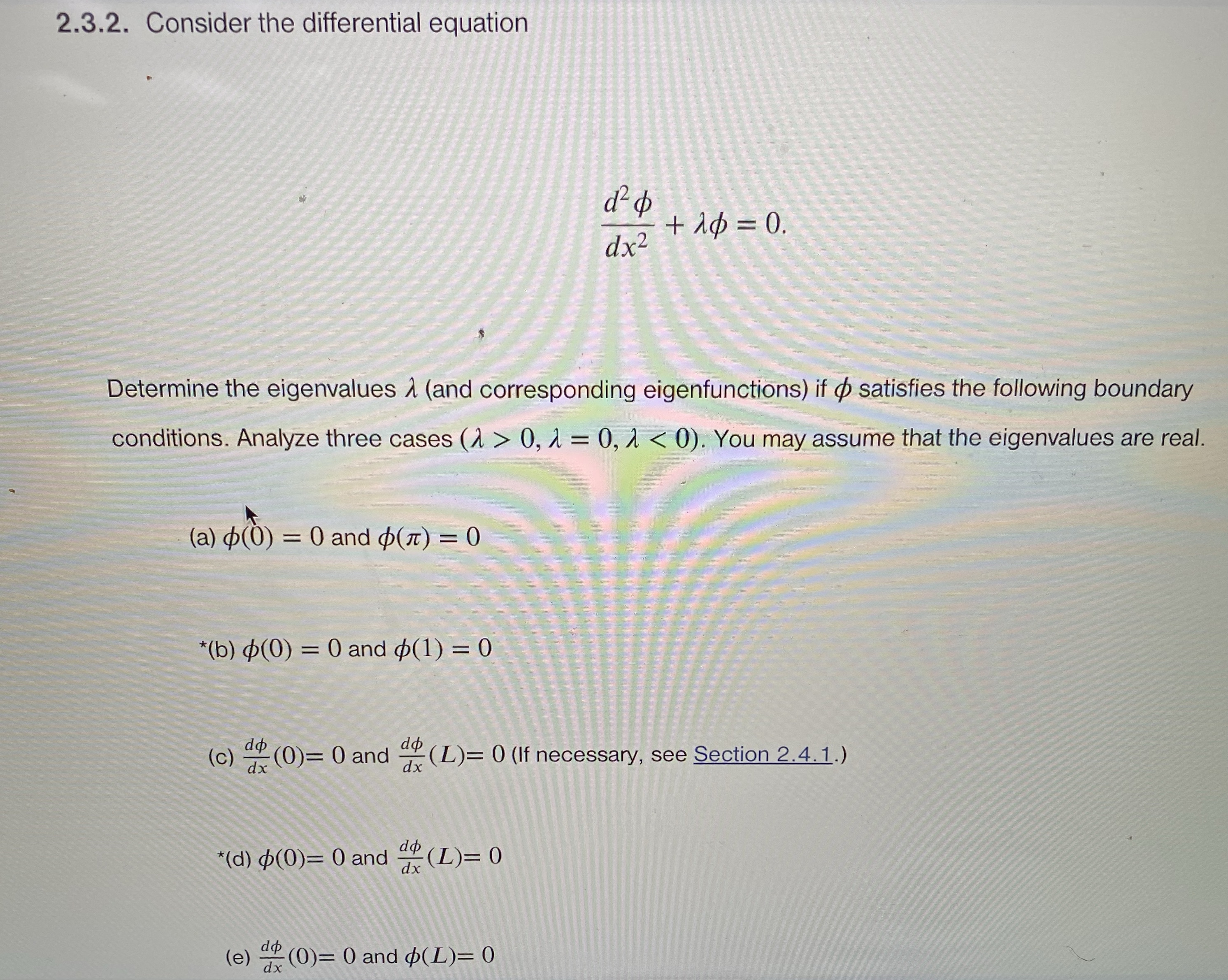 ***(only e please)*** 2.3.2. Consider the