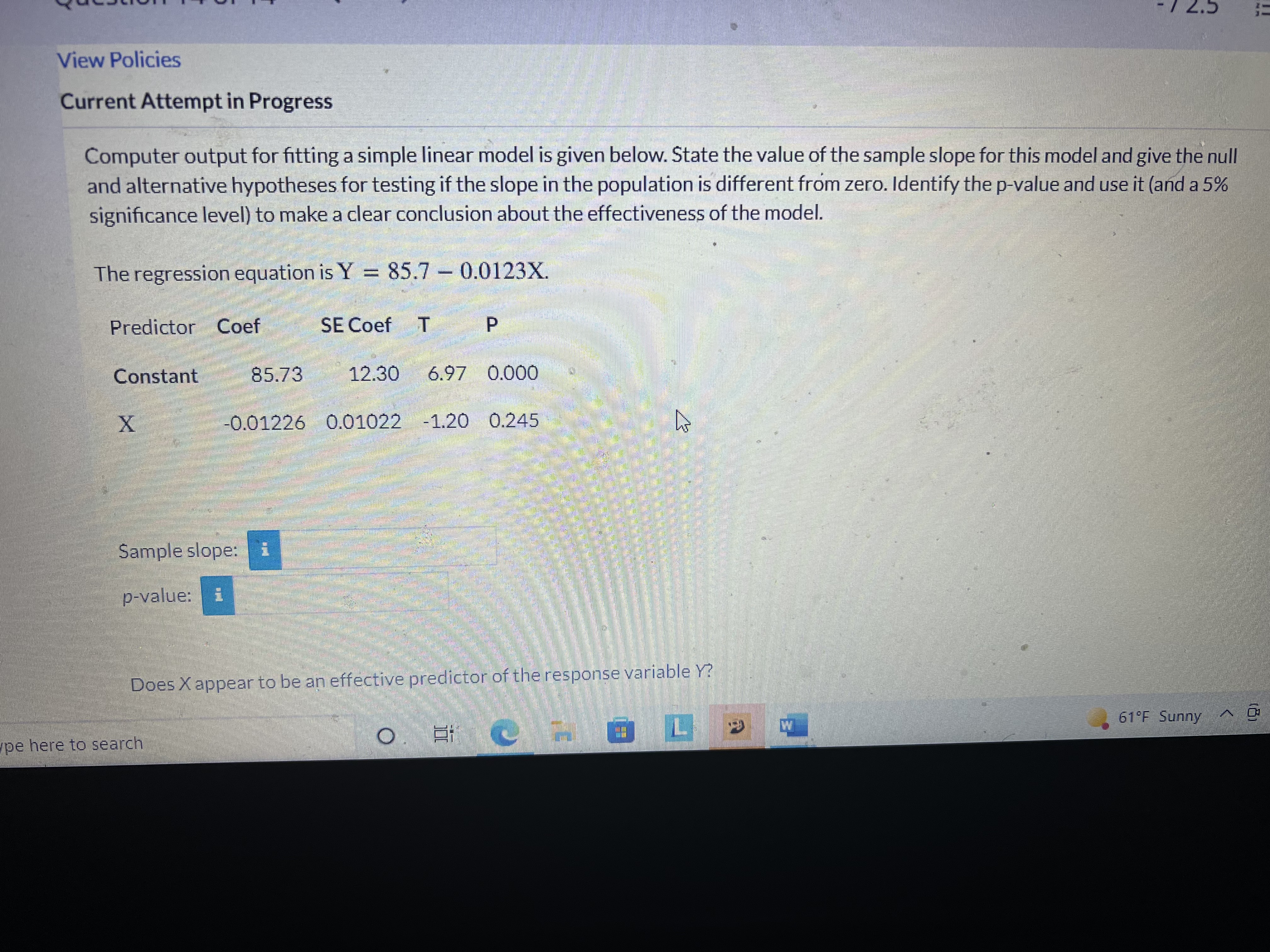 View Policies Current Attempt in Progress