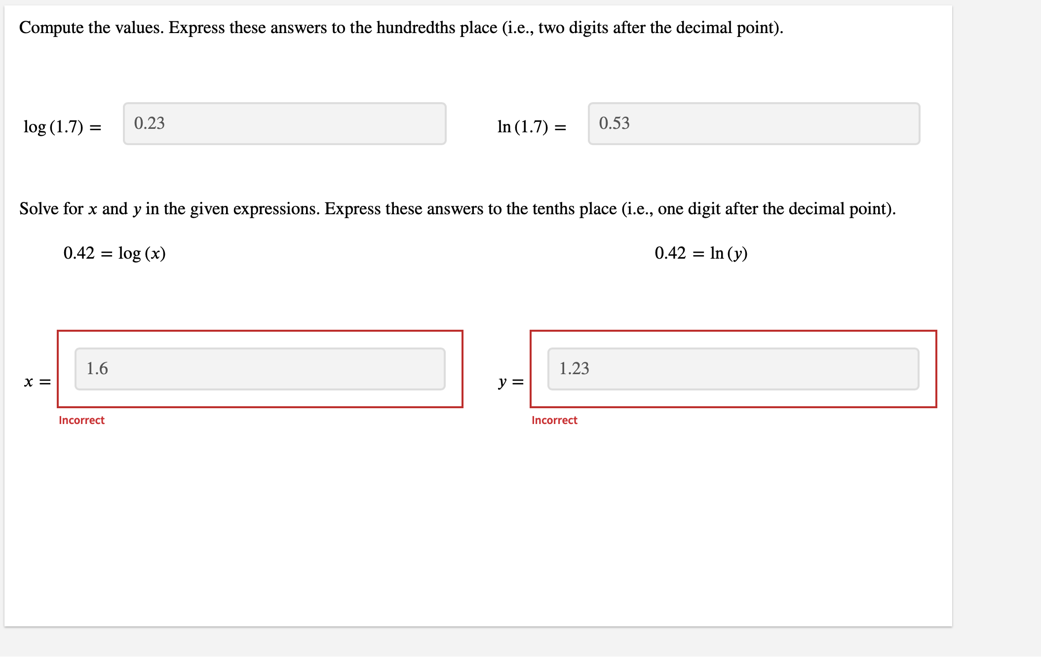ALL THE PARTS IN RED MEAN THAT THE ANSWERS ARE