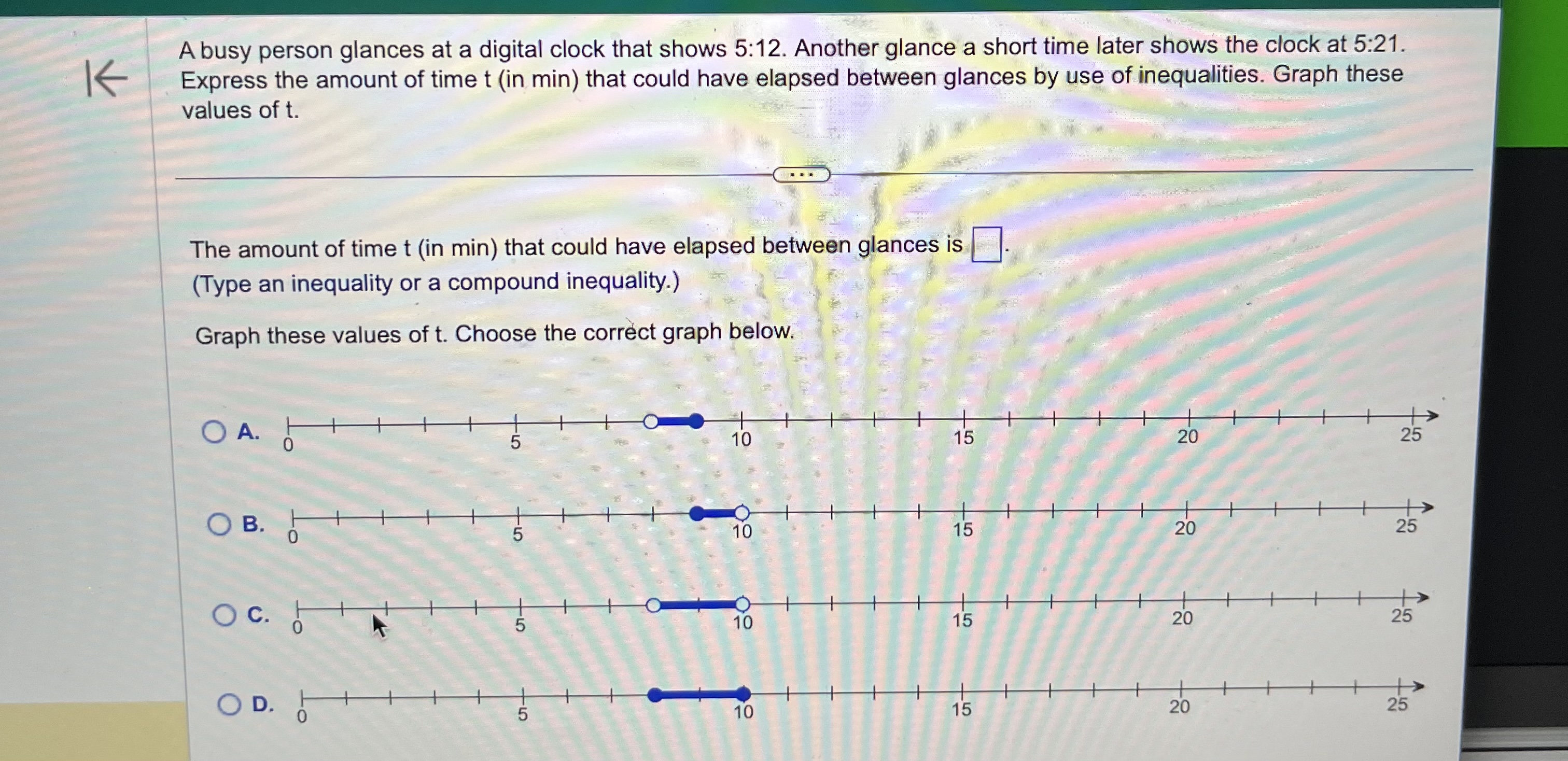 K A busy person glances at a digital clock that