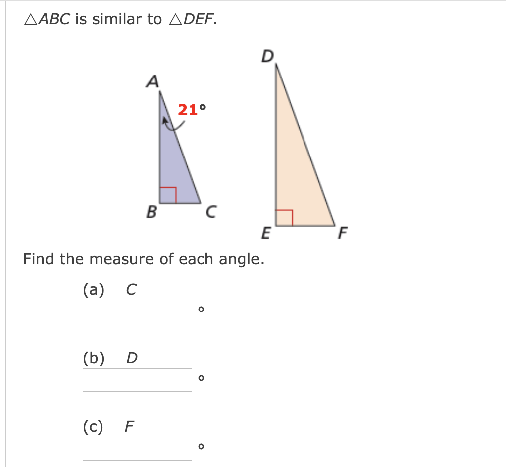 ? ABC is similar to? DEF . AABC is similar to