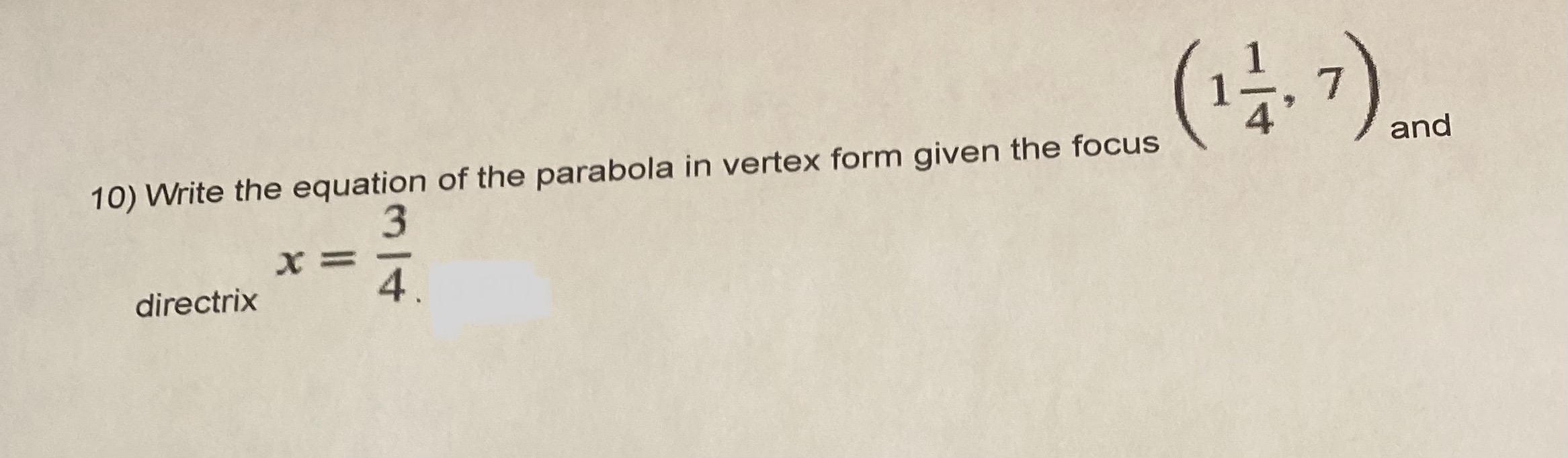 \f9) Given x = 14y~ + 168y + 506. a) Find the