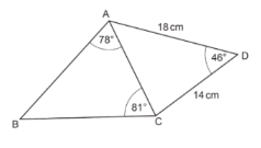 1. Solve the following triangle. Round all side