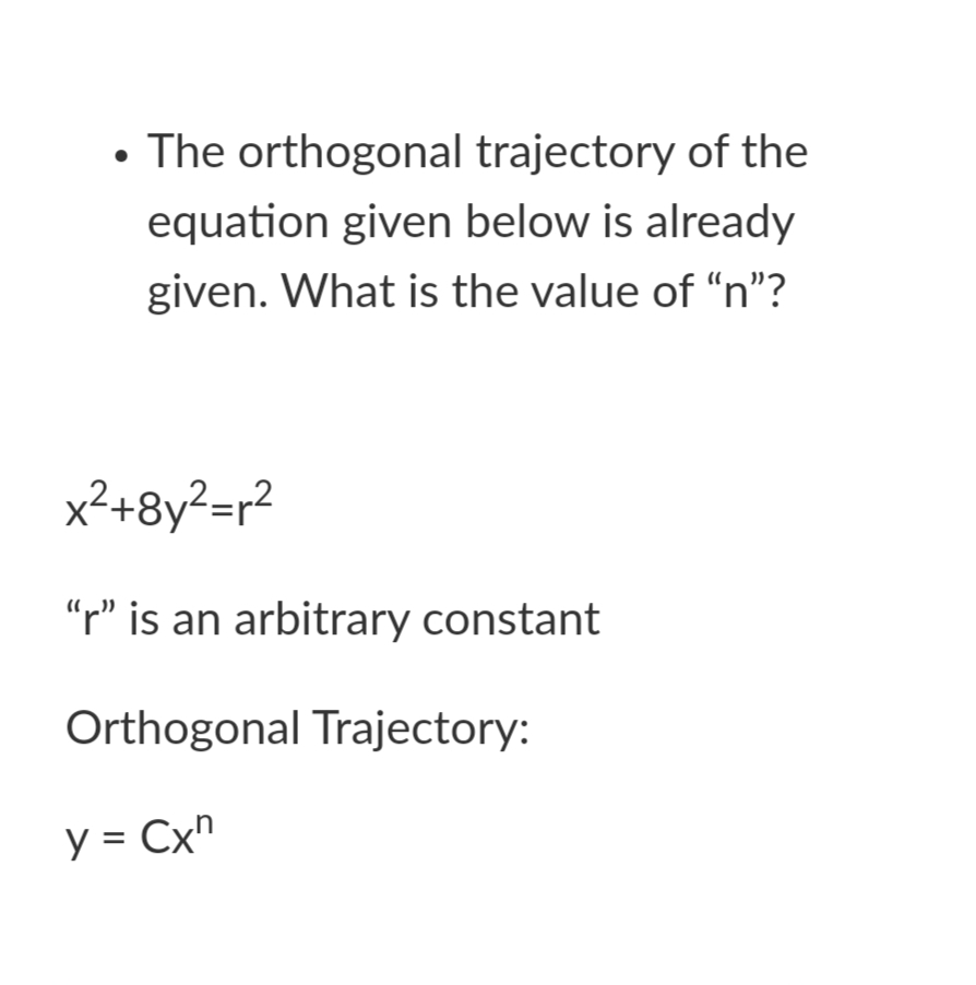 Show the correct solution please . The orthogonal