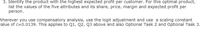 3. Identify the product with the highest expected