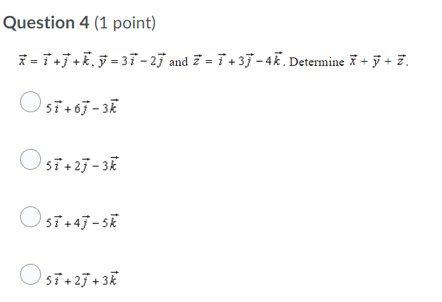 \fQuestion 2 (1 point) AB is the vector from the
