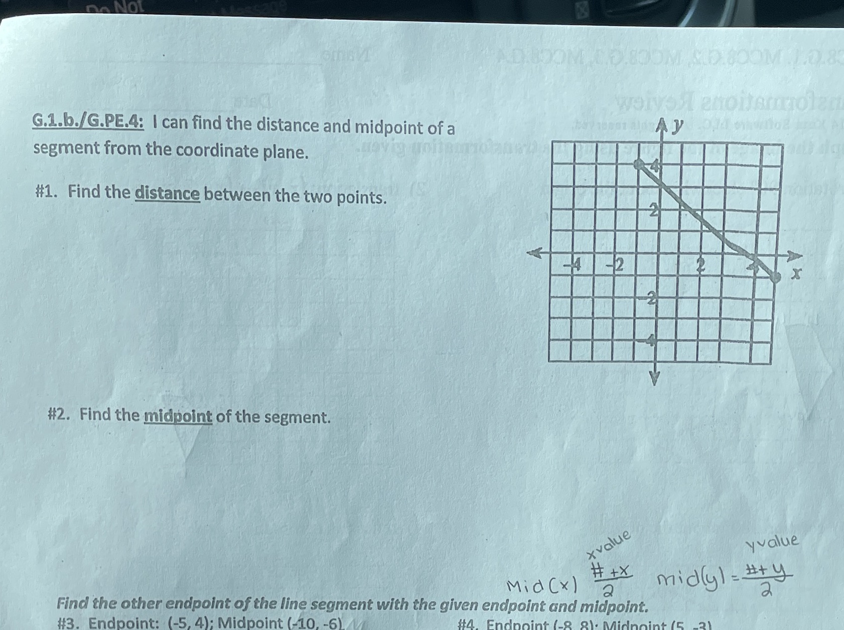 G.1.b./G.PE.4: I can find the distance and