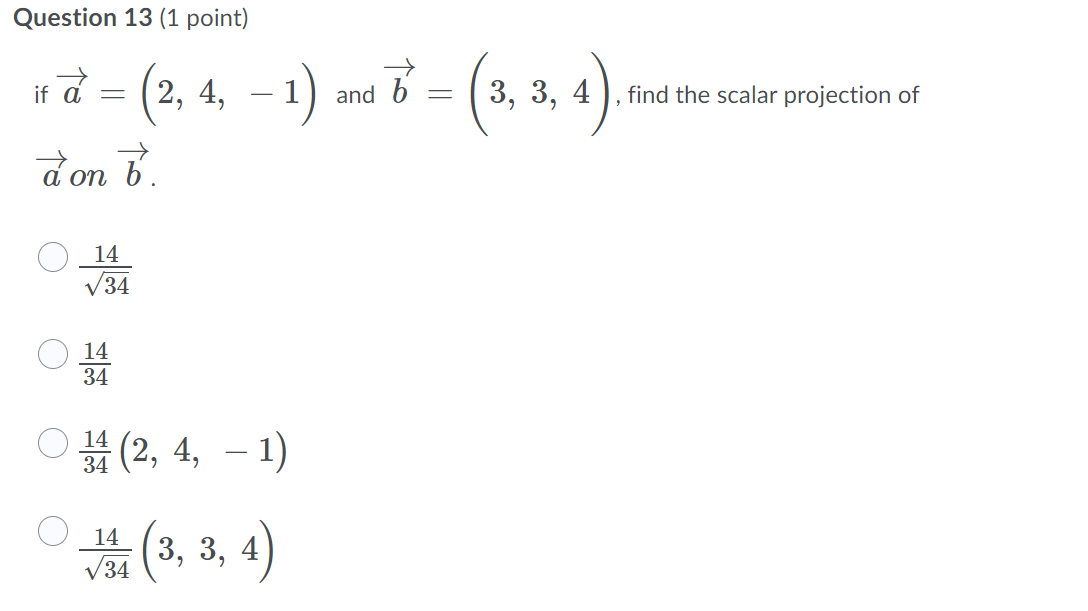 \fQuestion 2 (1 point) AB is the vector from the