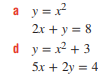 Solve these simultaneous equations by first