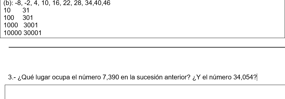 De la sucesion trminos de la sucesin (b) que