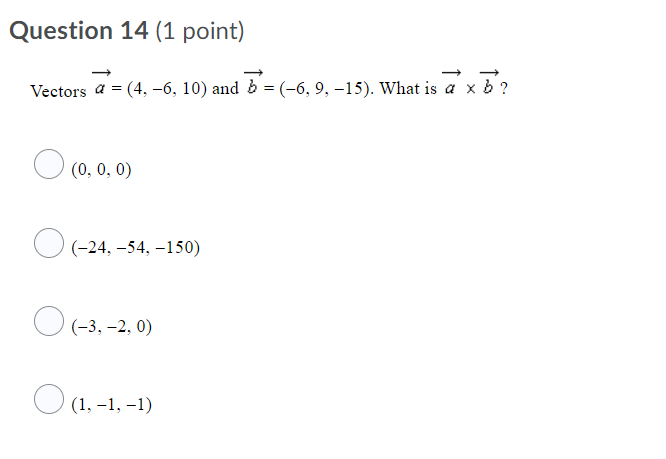 \fQuestion 2 (1 point) AB is the vector from the