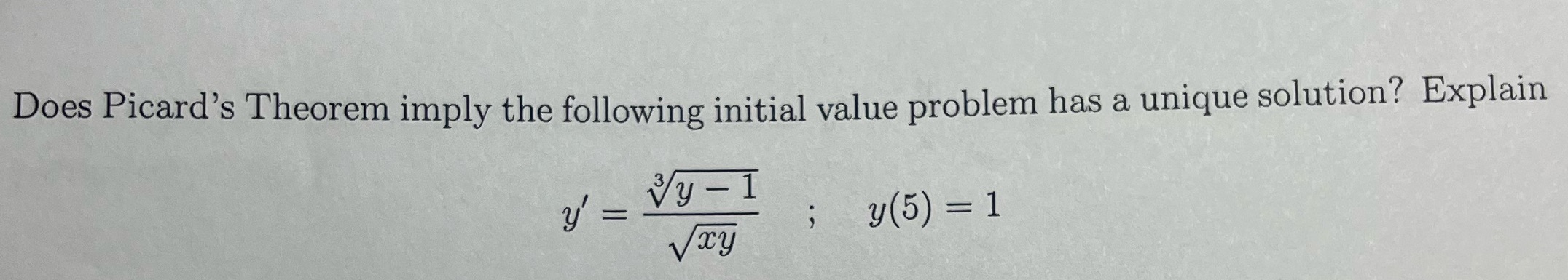 Does Picard's Theorem imply the following
