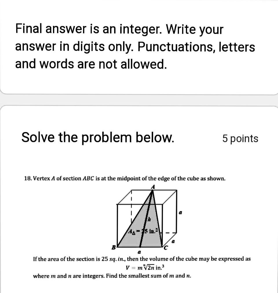 Final answer is an integer. Write your answer in