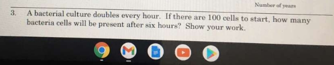 Please show all working Number of years 3. A