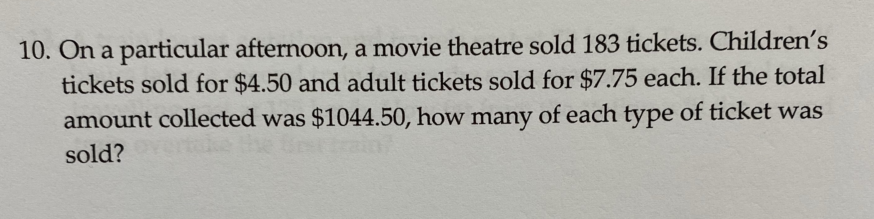 10. How do I solve this? 10. On a particular