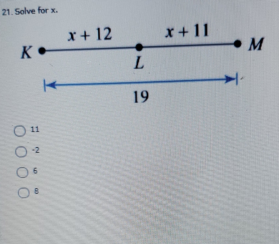 please help solve for x 21. Solve for x. x + 12
