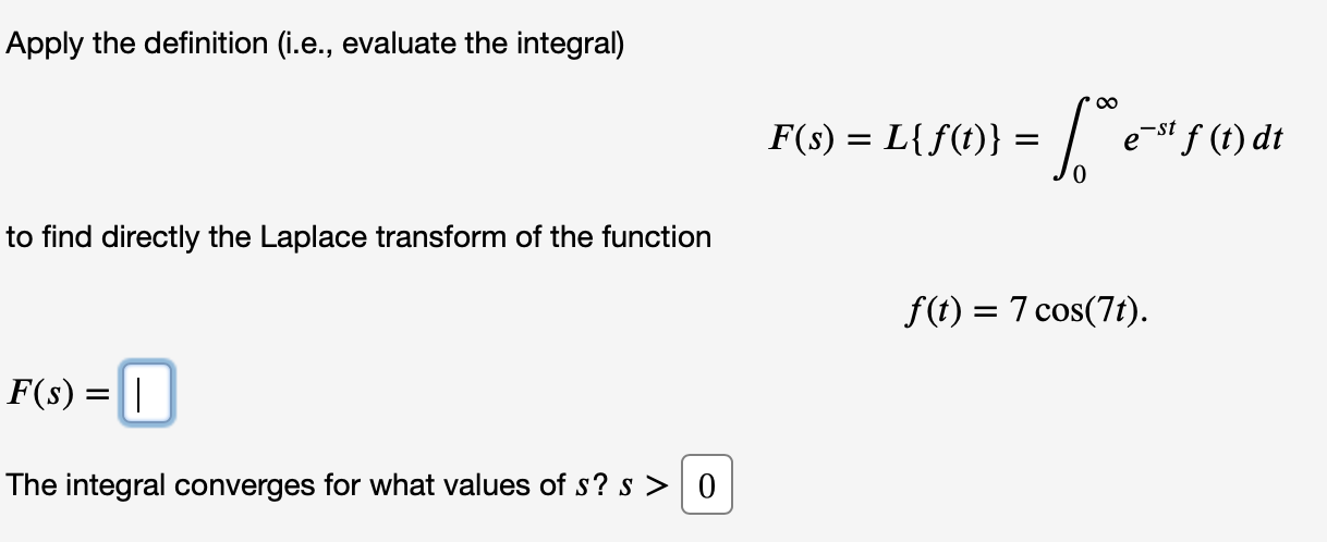 Apply the definition (i.e., evaluate the