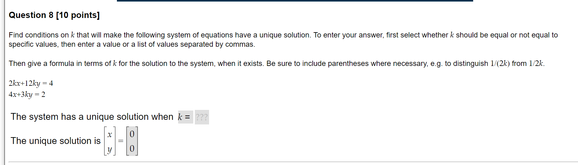 thanks for the help Question 8 [10 points] Find