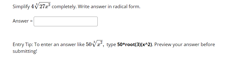 1) Evaluate V64\f\f\fSimplify 4V3 272:2