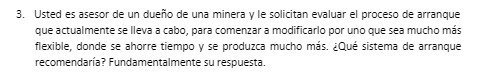 3. Usted es asesor de un dueno de una minera y le