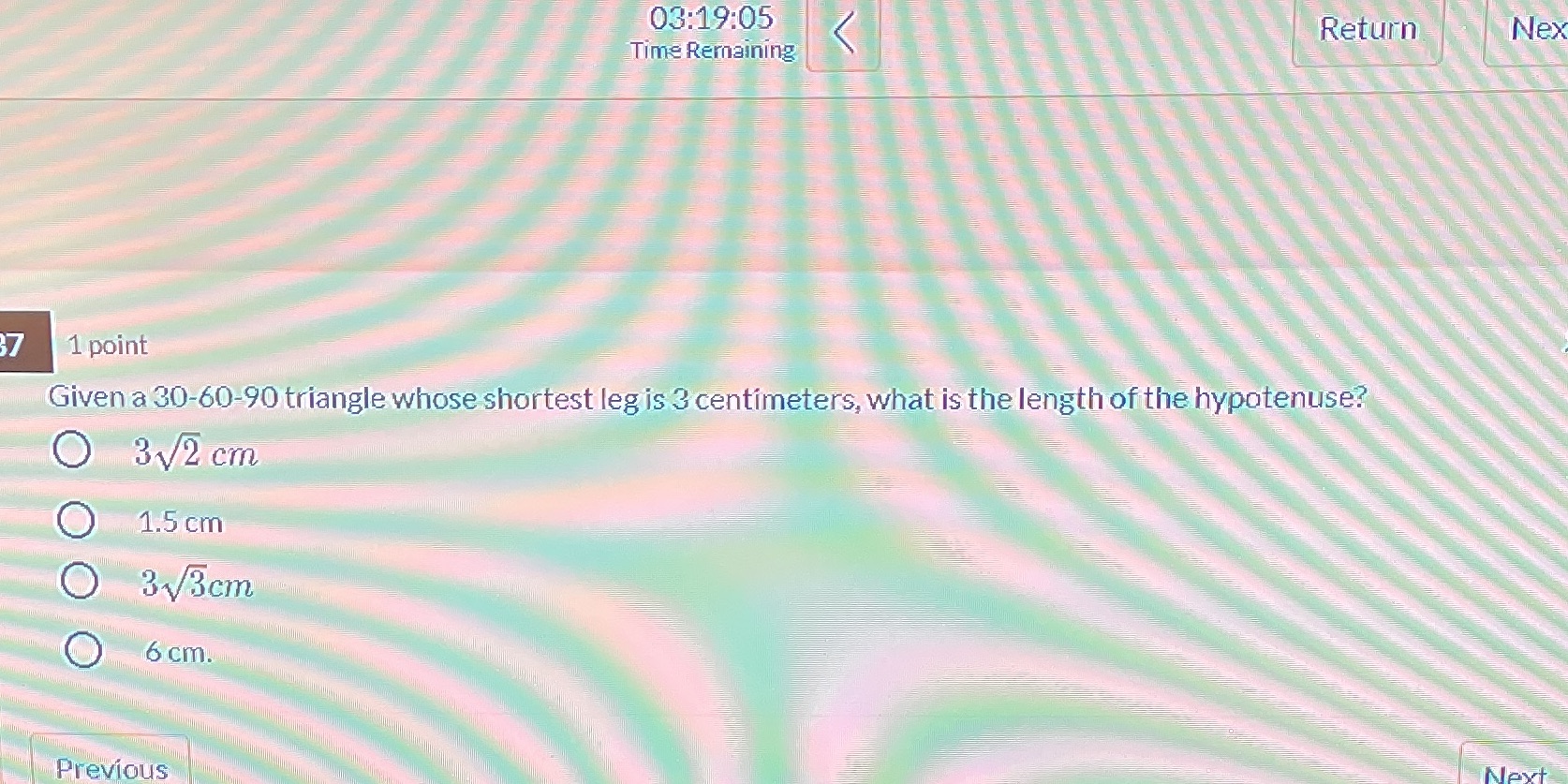 03:19:05 Return Nex Time Remaining 1 point Given