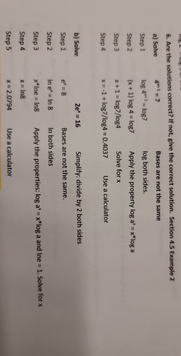 6. Are the solutions correct? If not, give the
