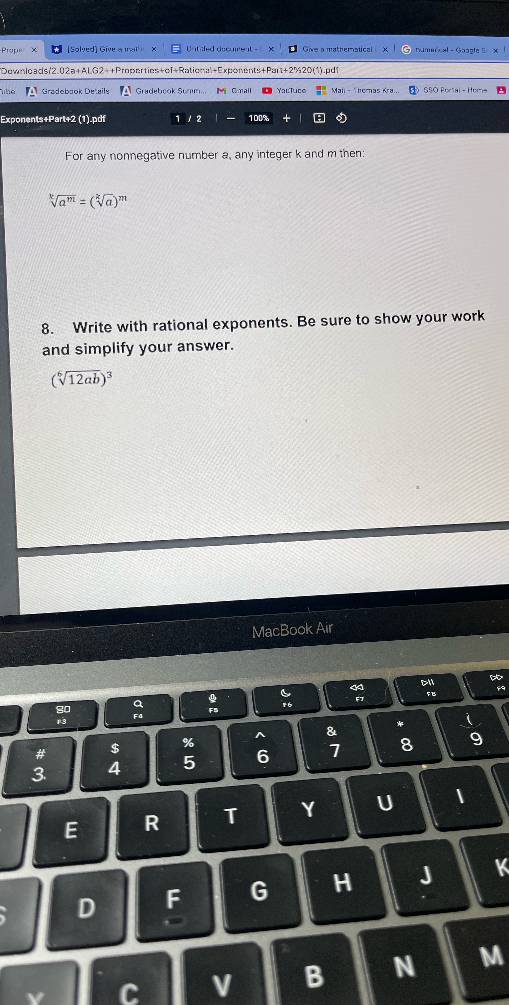 Please answer number 8 and show full work thanks