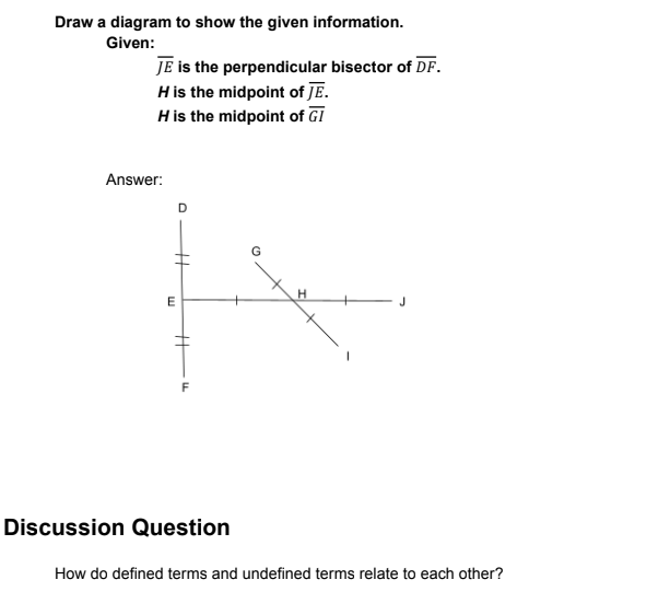 Draw a diagram to show the given information.