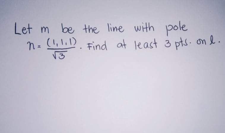 Need help po Let in be the line with pole n=