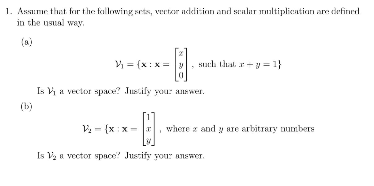 from liner algebra 1. Assume that for the