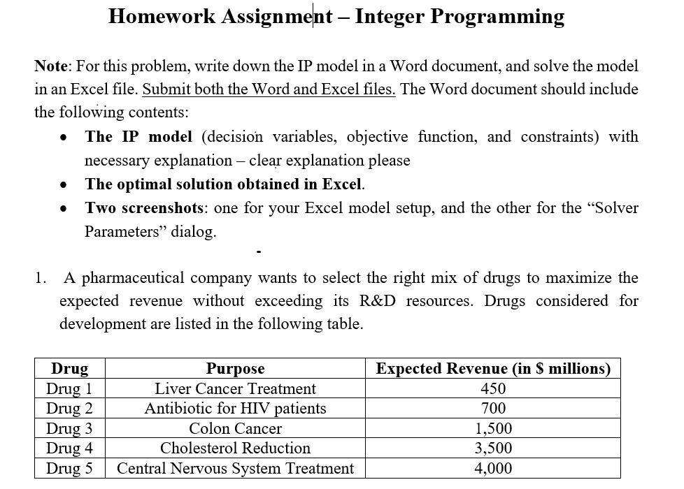 Please Provide answer via word document and excel