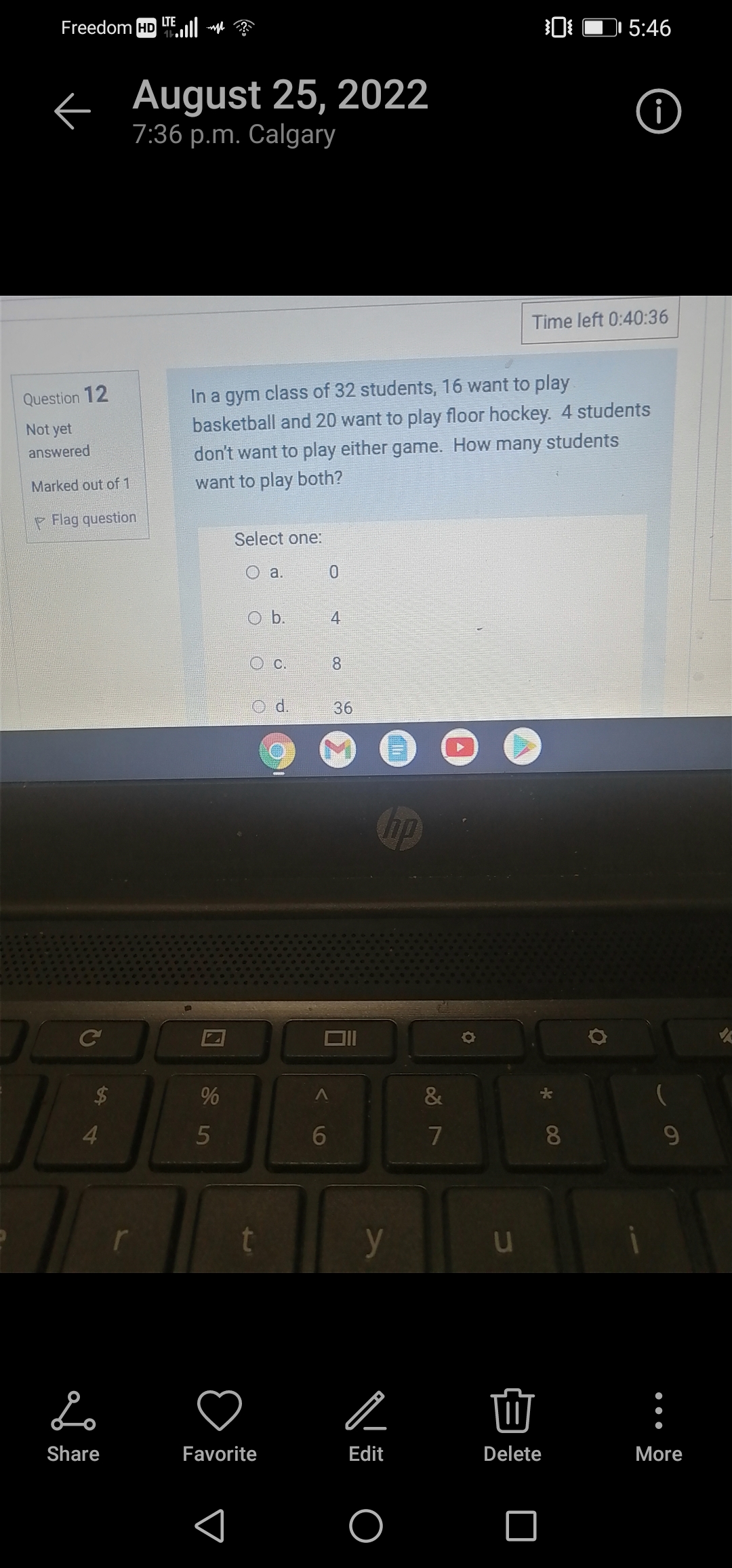 Freedom HD ", | ~ 3010 5:46 August 25, 2022 7:36