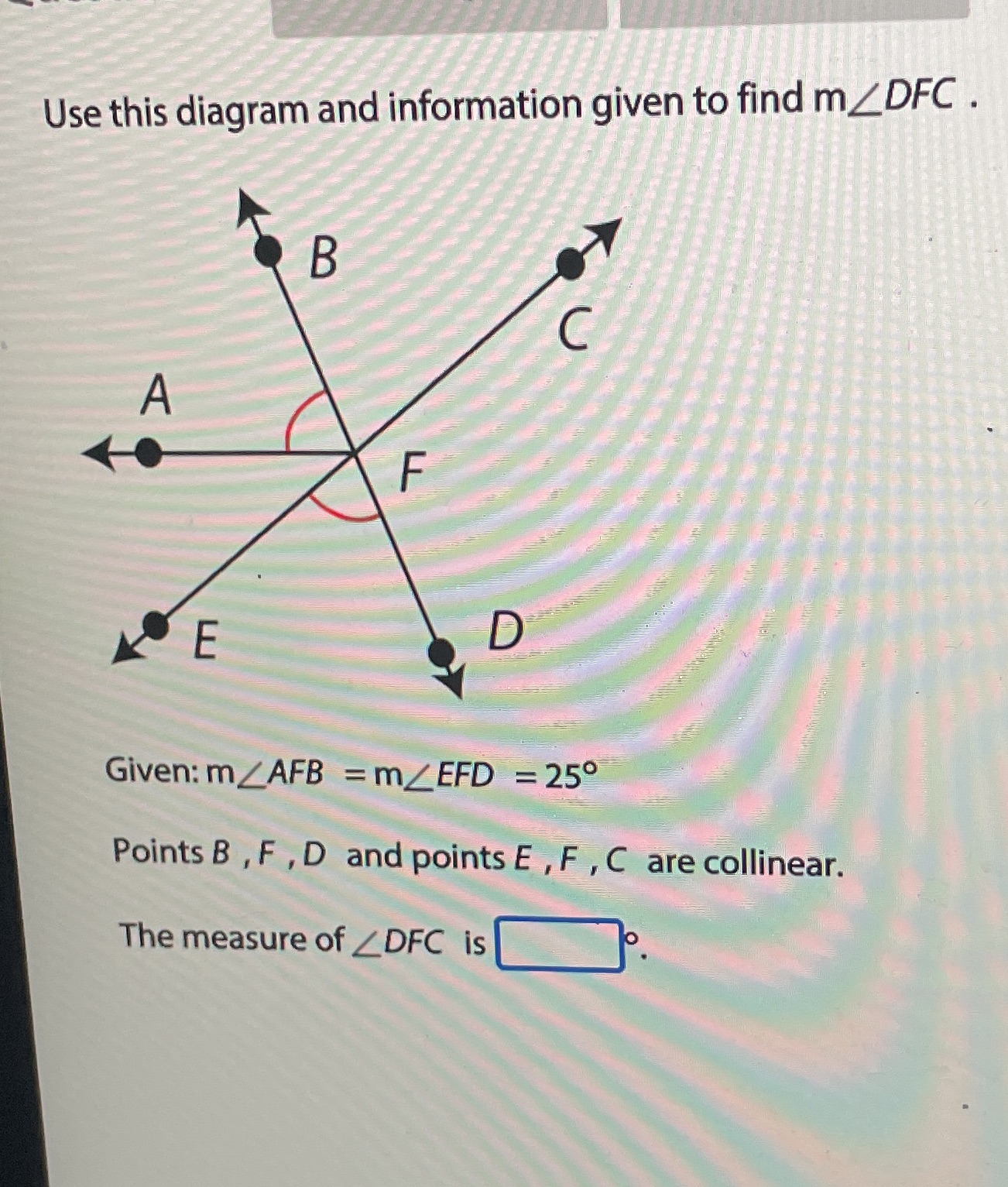 Use this diagram and information given to find m_