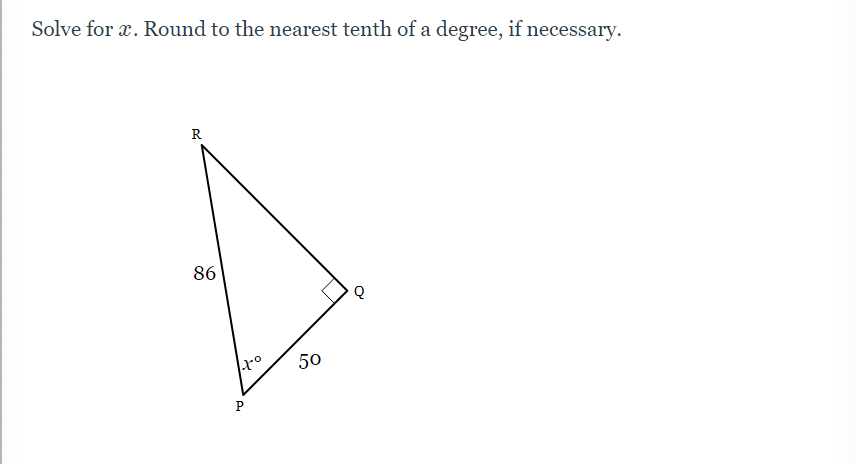 \fSolve for :12. Round to the nearest tenth of a