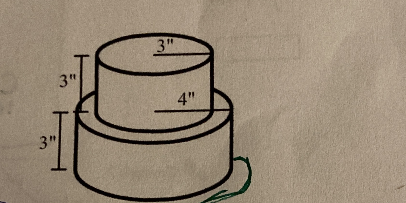 Hello! What is the surface area of this stacked