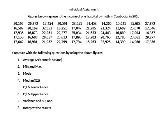 Individual Assignment Figures below represent the